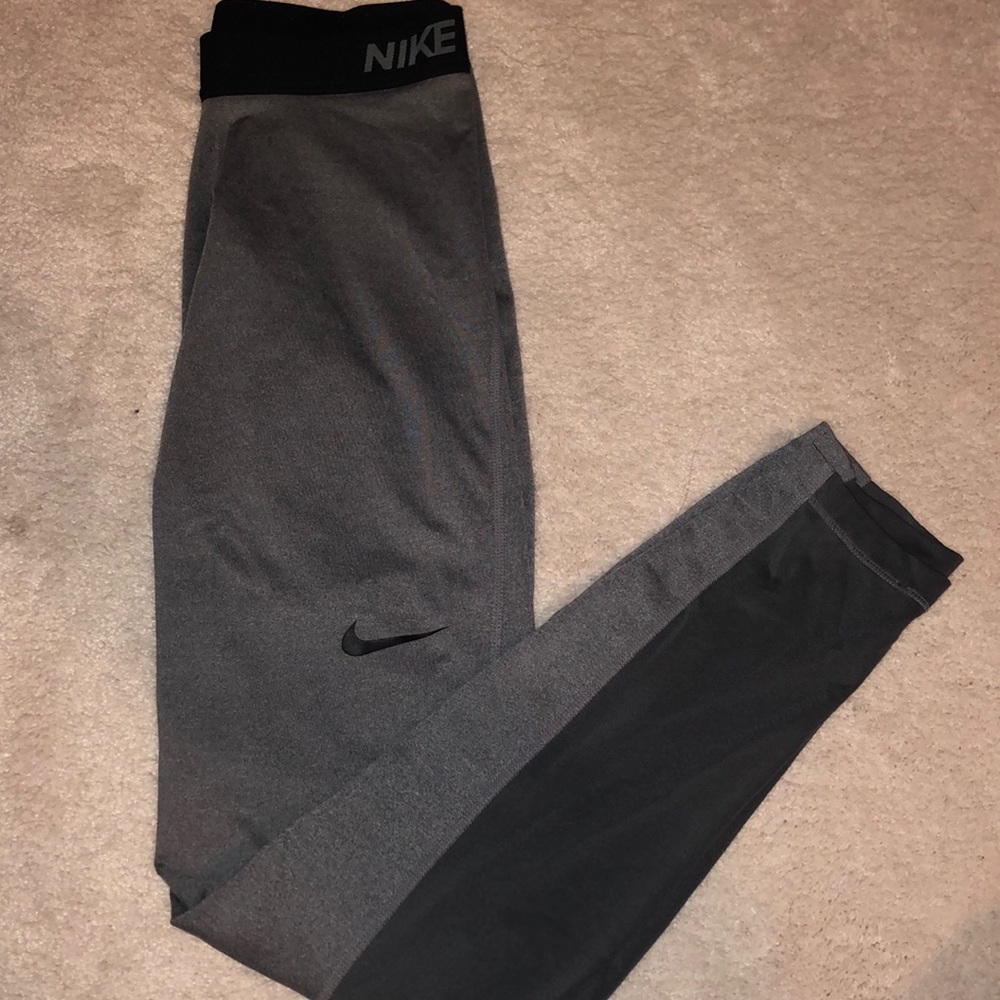 grey nike pro leggings